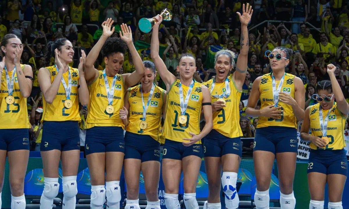 Brasil atropela Argentina, conquista o Sul-Americano e garante vaga nos Jogos de Los Angeles 2028